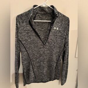 Under Armour Black and White Quarter-Zip Pullover
